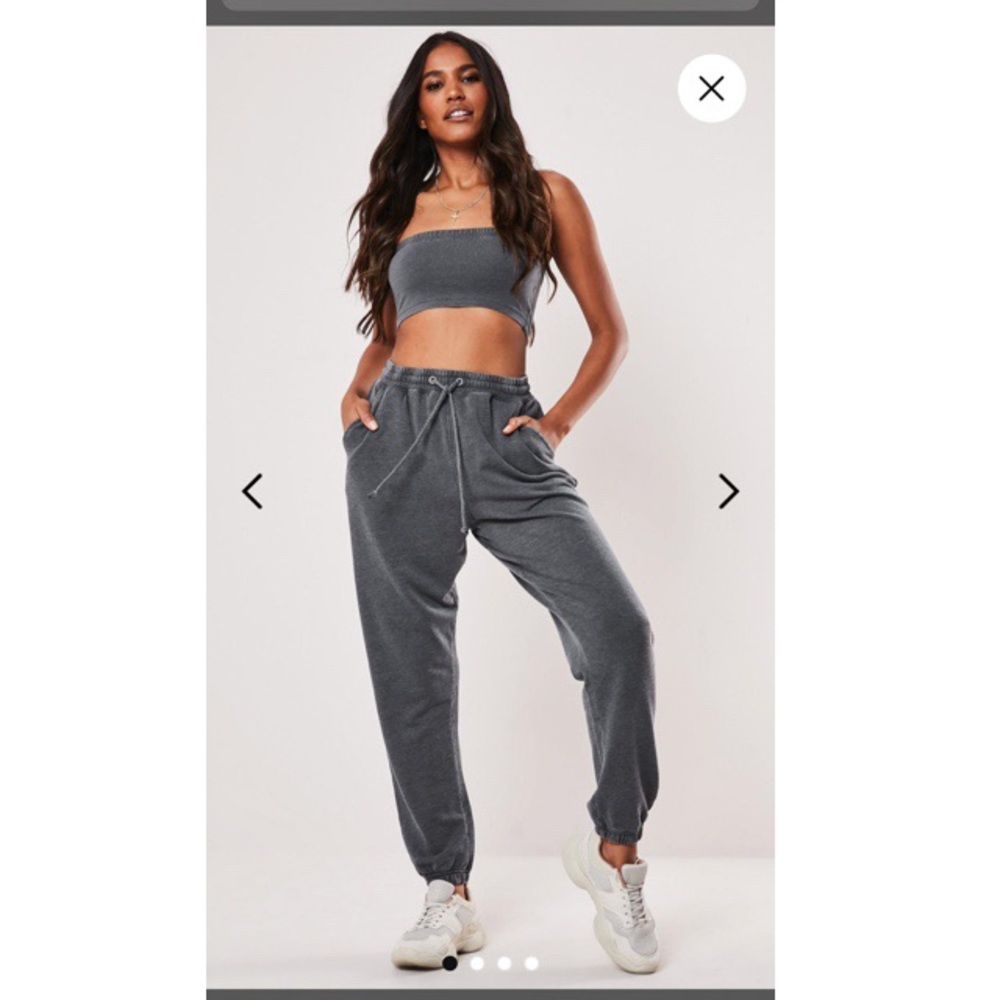 NWT Missguided Gray Washed Co Ord 90s Joggers